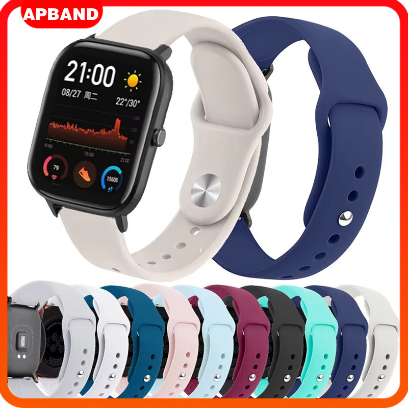 Pulseira De Silicone 22 20mm Para Amazfit GTR GTS 4 3 2 2e Mini Bip S Bip 3/U Pro/GTR 42mm/Amazfit/Samsung Galaxy Watch