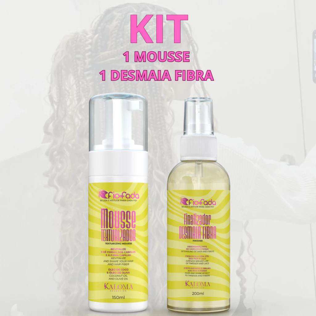 Kit Finalizador Desmaia Fibra + Mousse Texturizador - Fio De Fada em Oferta na Shopee