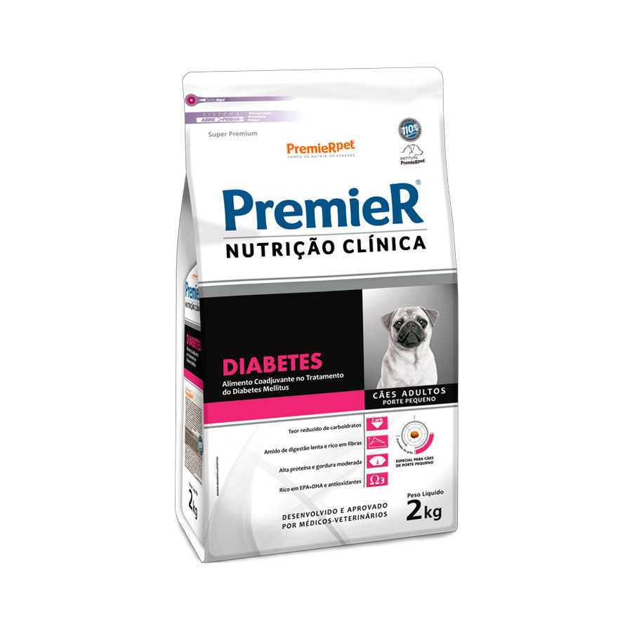 Raçao Premier Nutricao Clinica Caes Diabetes Peq Porte 2 KG