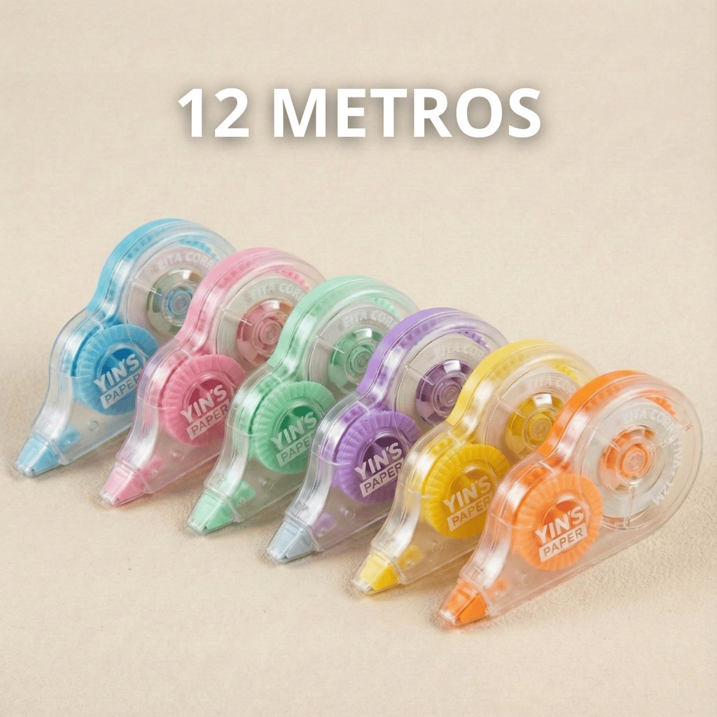 Corretivo De Fita 12m Alta Precisão Para Artesanato Scrapbook DIY E Projetos Manuais em Oferta na Shopee