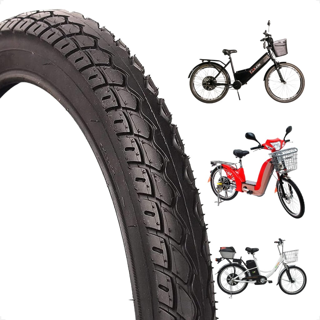Pneu Kenda Aro 24 x 2.125 Bicicleta Bike Eletrica Slick Liso Balão E-bike Scooter Sousa Souza Duos