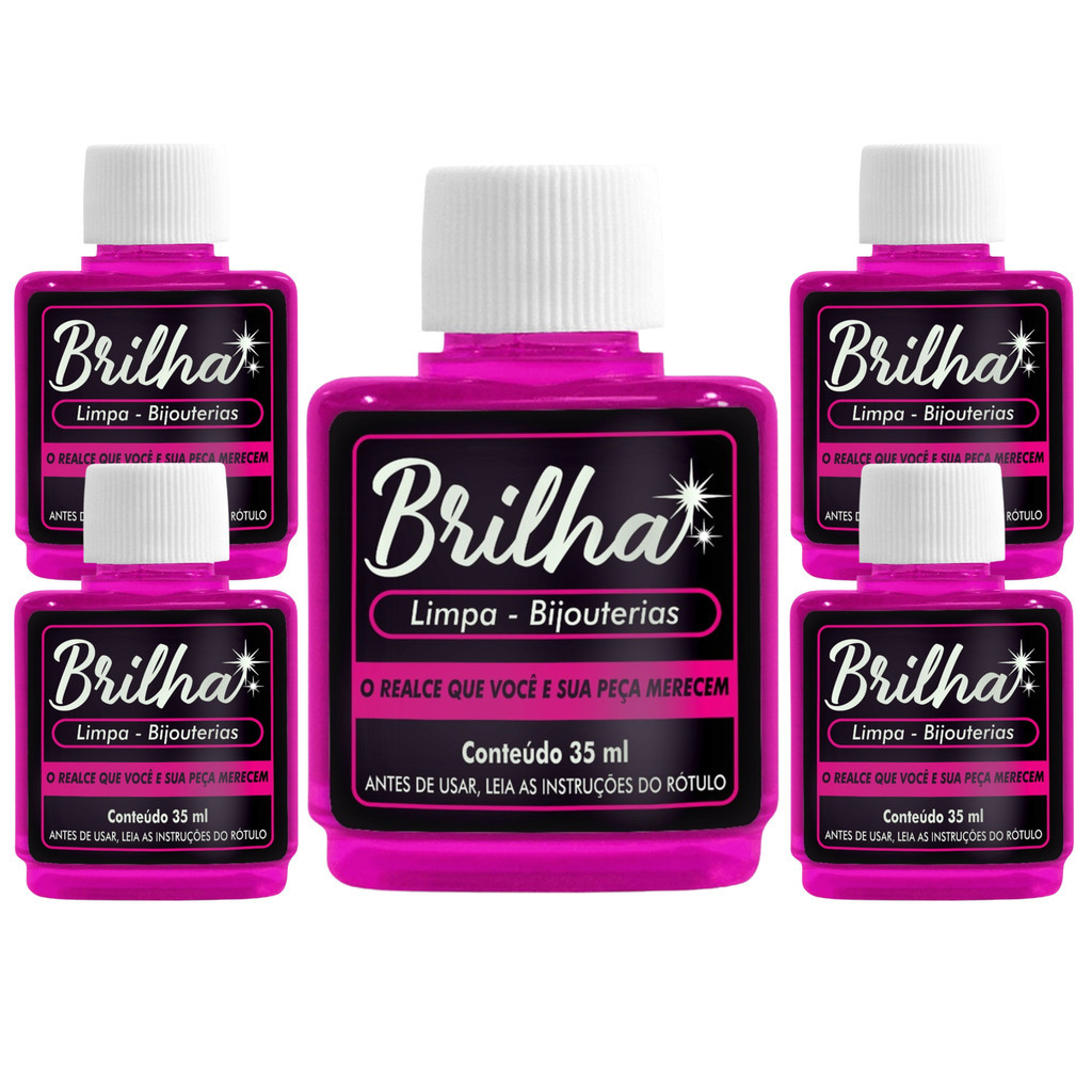 Limpa Bijuterias 35ml 5 Unidades - Liquido para limpar Bijuterias Atacado em Oferta na Shopee