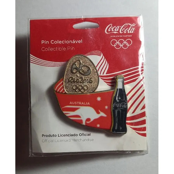 Pin Oficial Coca-cola Olimpiadas Rio 2016 - Austrália