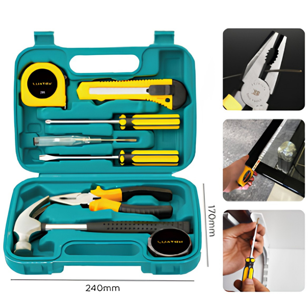 Kit de Ferramentas 9 Peças com Maleta para Reparos Domésticos e Manutenção Luatek LWJ-149 · foto 2