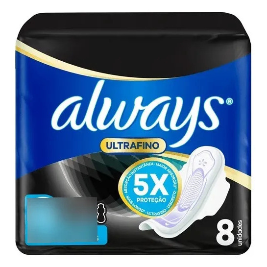 Absorvente Always Ultrafino Com Abas Seca G 8 Unidades