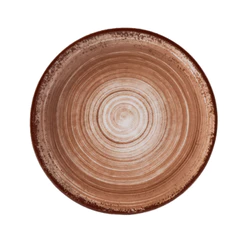 Prato Sobremesa 21cm Esfera Marrom Porcelana Decorada Schmidt