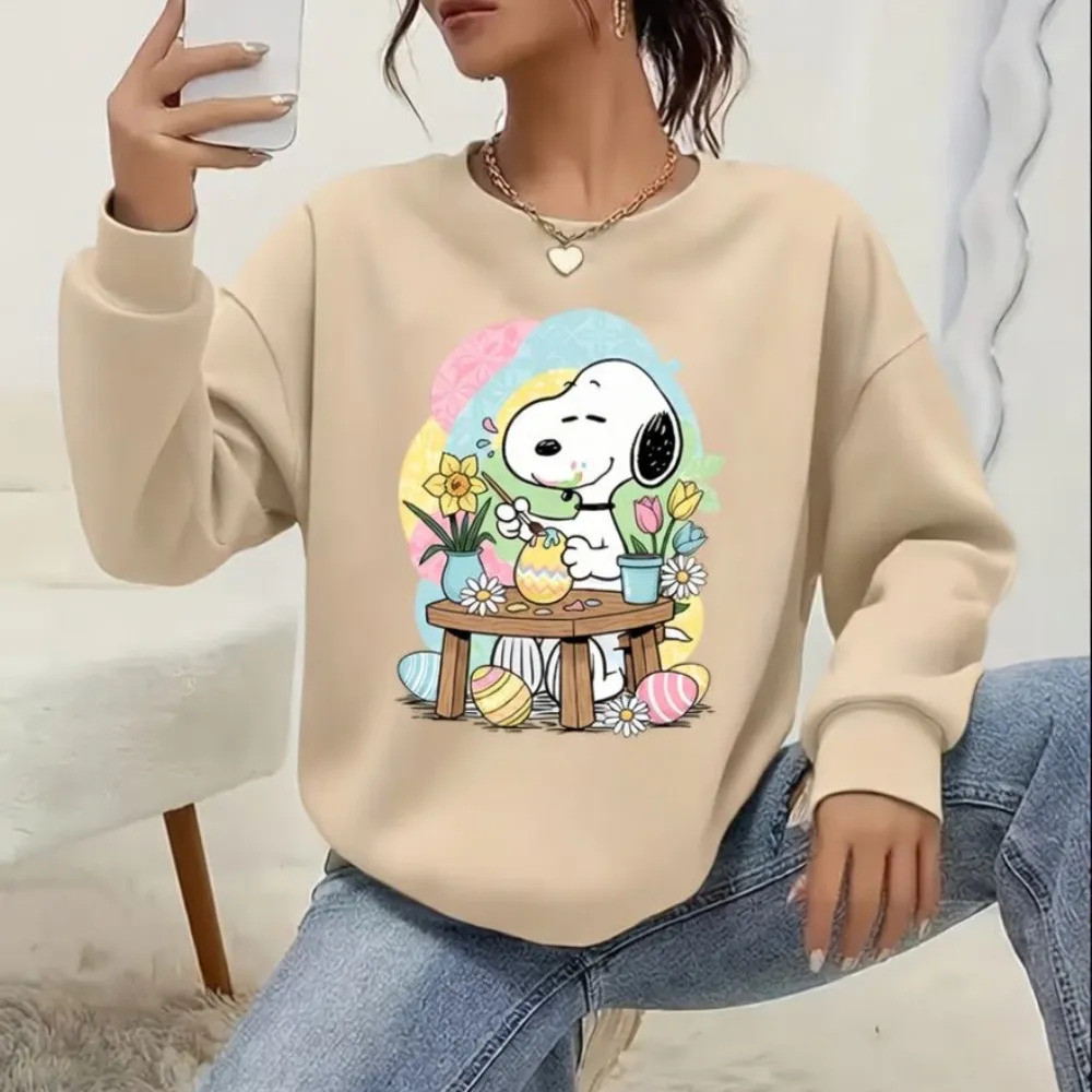 Moletom Gola Careca Snoopy Desenho Premium Snoopy Tendencia Inverno Premium