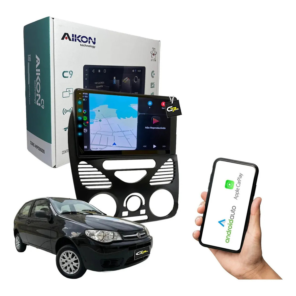 Kit Central Multimidia Palio G2 Aikon Core Mp5 9 Polegadas