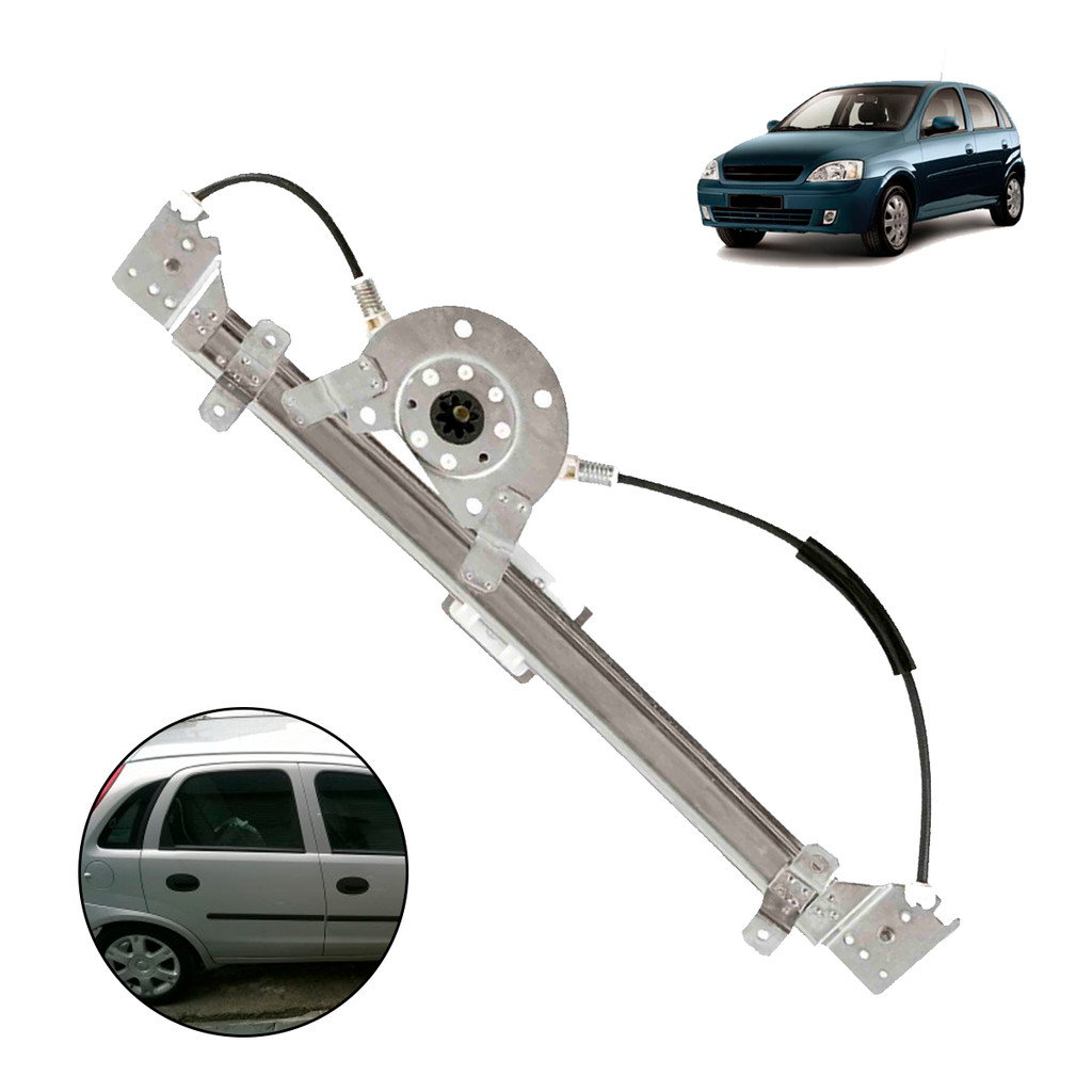 Maquina Vidro Eletrica Traseira Direita Corsa 4P 2002 2003 2004 2005 2006 2007 2008 2009 2010 2011 2012