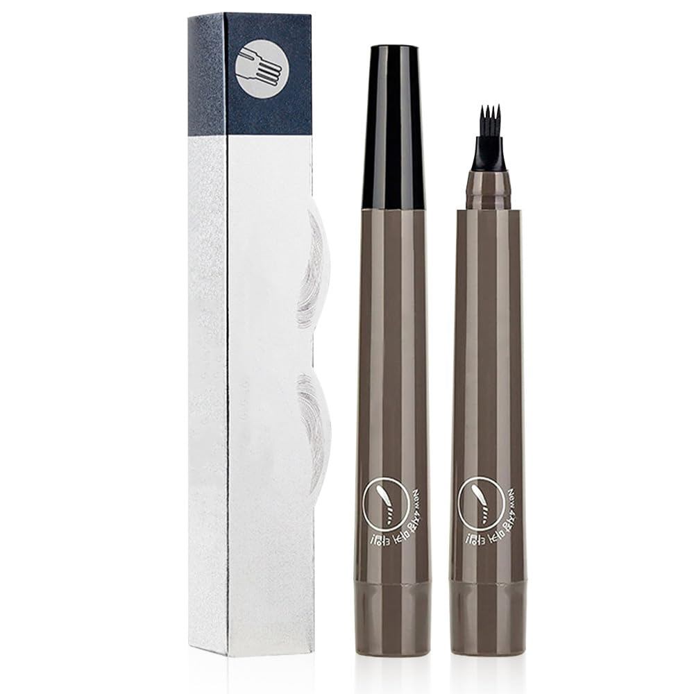 Lápis Mágico para Sobrancelhas, Lápis de Sobrancelha 3D à Prova d'Água para Microblading, Caneta de Contorno com 4 Ponta