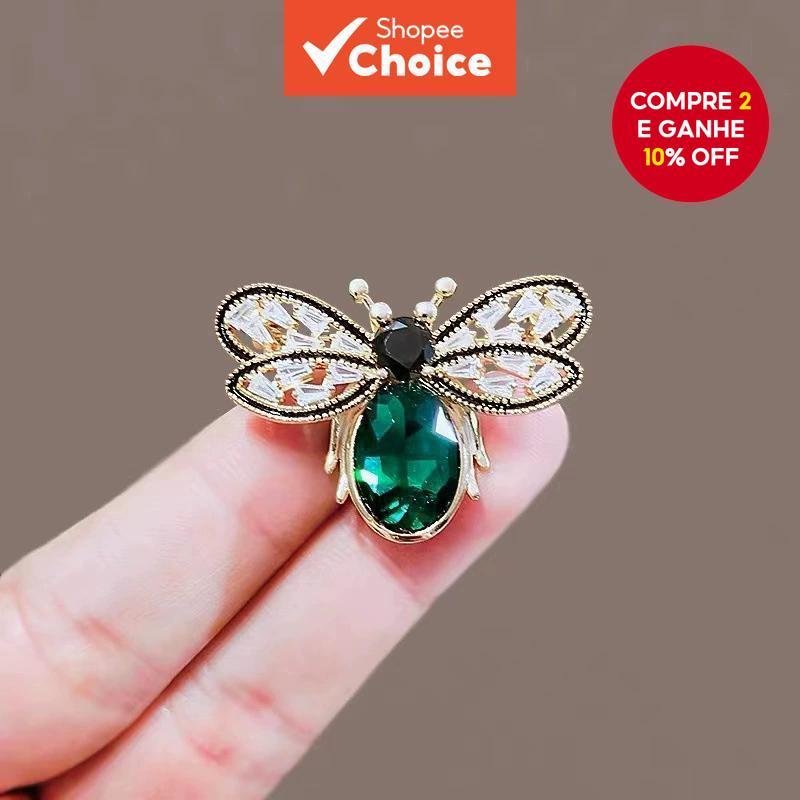 1 elegante e requintado bonito cristal Gem abelha broche acessórios de roupas