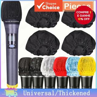 50/100pcs Descartável Não Tecido KTV Microfone Capa Proteção Anti-Spray Preto/Branco/Ponto em Oferta na Shopee