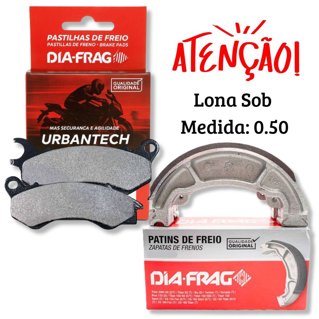 Kit Pastilhas + Lonas de Freio Pcx 150 2013-2018 Sob Medida 0.50 Diafrag em Oferta na Shopee