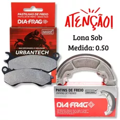 Kit Pastilhas + Lonas de Freio Pcx 150 2013-2018 Sob Medida 0.50 Diafrag