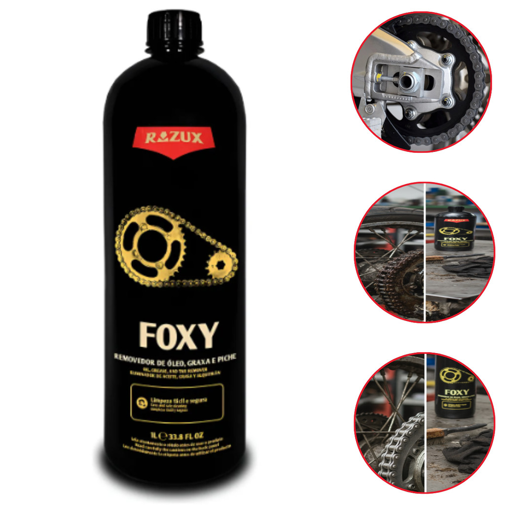Foxy Limpa Corrente E Motor Tira Piche Óleo Graxa Razux 1l