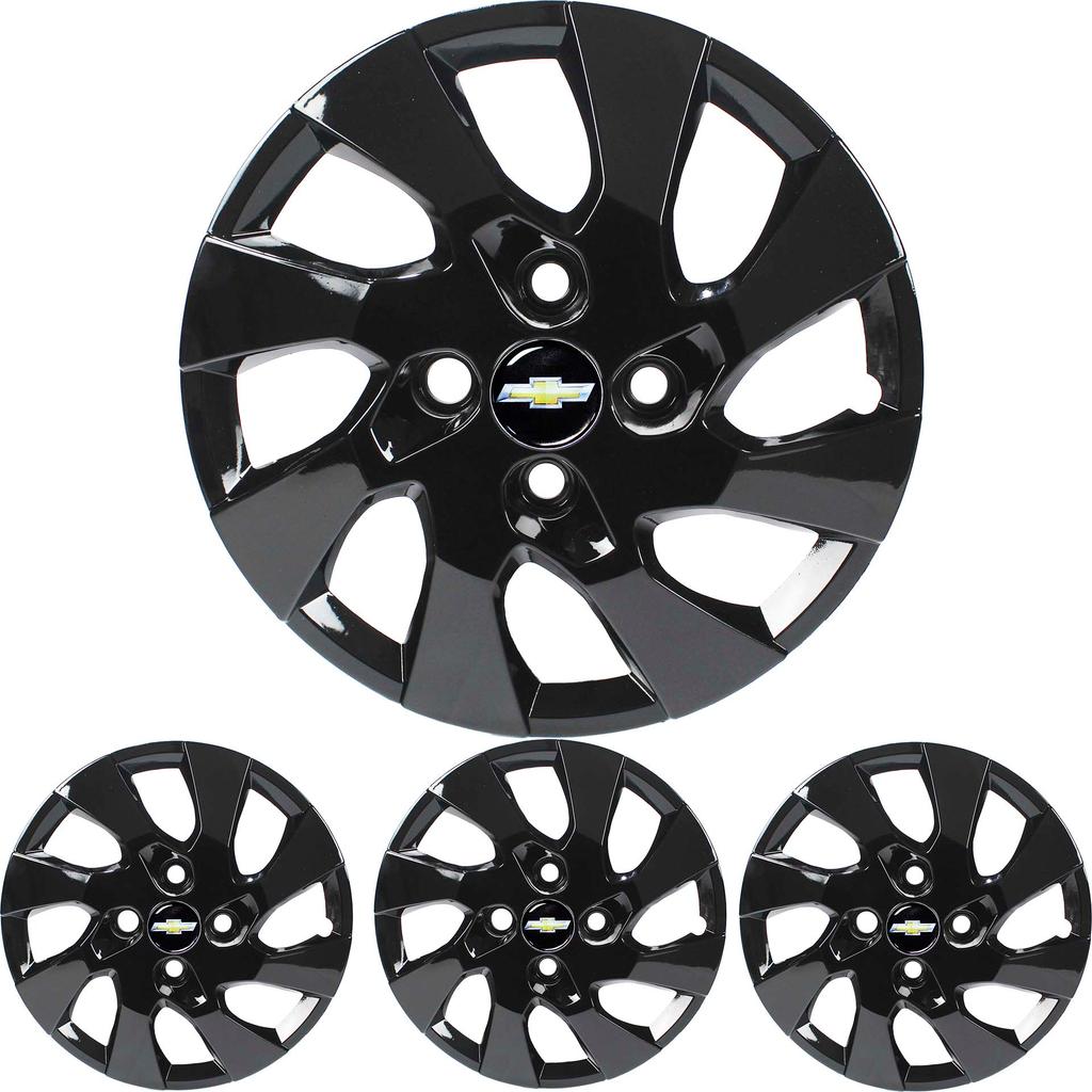 4 Calota Onix 2013 2014 2015 16 Aro 14 Black Piano +Emblema