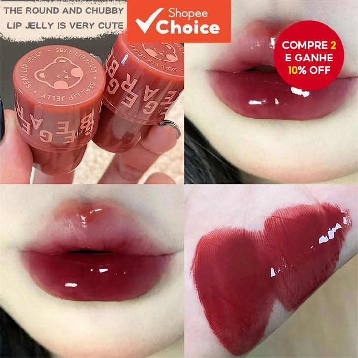 Gege Urso Geléia Lábio Esmalte De Longa Duração À Prova Dwaterproof Água Plumping Suave Maquiagem Labial Batom Nutritivo em Oferta na Shopee