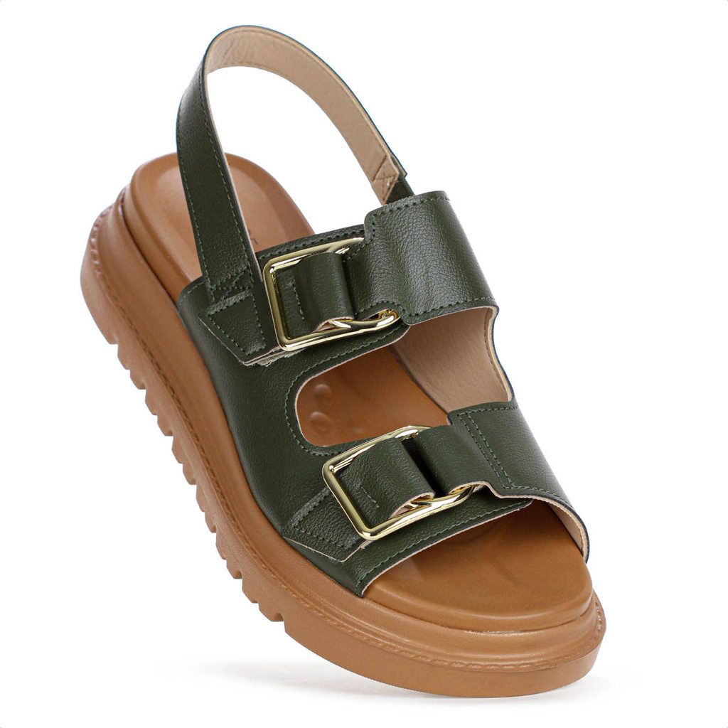 Sandália Modare Papete Napa Floather Nature Verde - Feminino em Oferta na Shopee