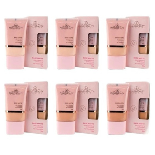 BASE MATTE ALTA COBERTURA EFEITO MATTE Phállebeauty em Oferta na Shopee