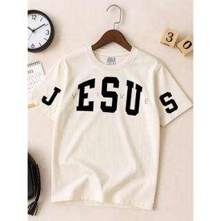 Camiseta Infantil em Algodão 100% Gospel Jesus Vive em Oferta na Shopee