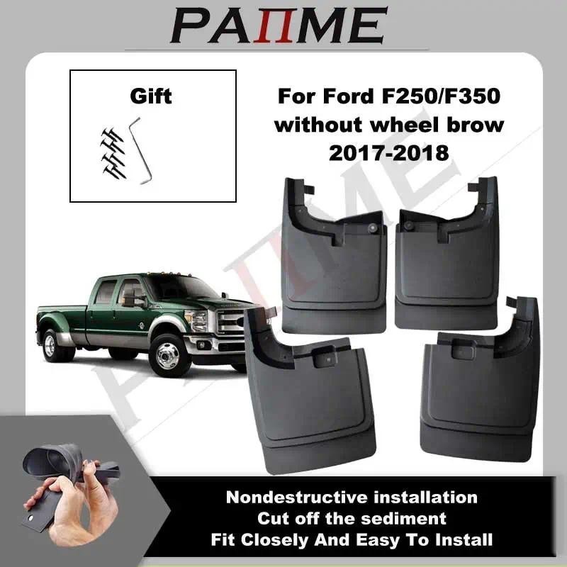 Veículo Carro MudFlap Frente Traseira Para-Lamas Fender Ford F250/F350 Sem Sobrancelha Da Roda 2017-2018 4 Pçs/Set Molda