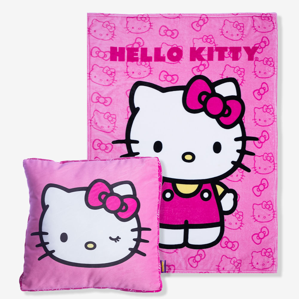 Almofada com Manta Hello Kitty em Oferta na Shopee