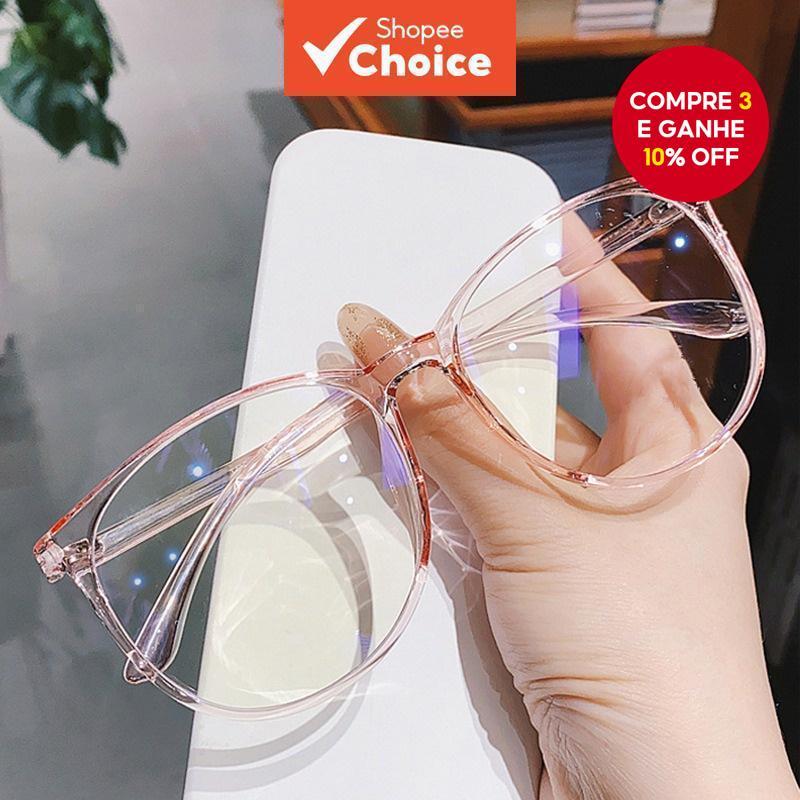 Óculos De Luz Azul Leve Feminino Anti Radiação Computador Substituíveis