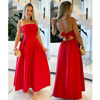 Vestido Feminino Tomara que Caia Alfaiataria com Bojo Drapeado em Oferta na Shopee