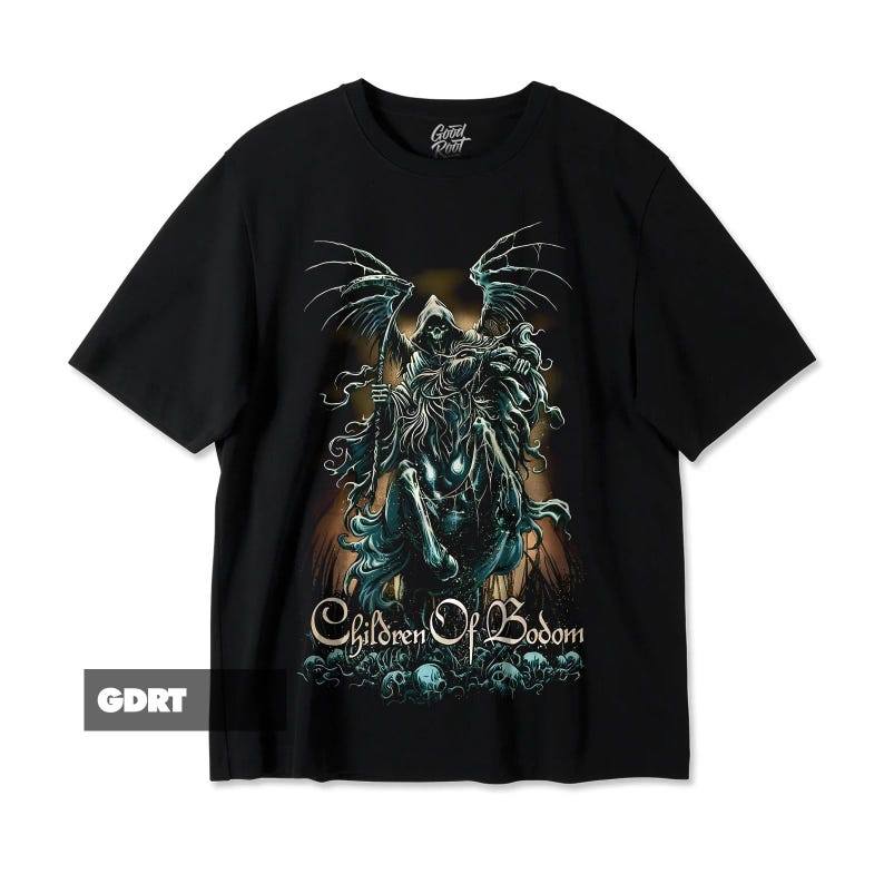 Music.Soul Camiseta Unissex Children of Bodom Banda Heavy Metal Estampa Relentless Reckless Forever Confortável Moder...