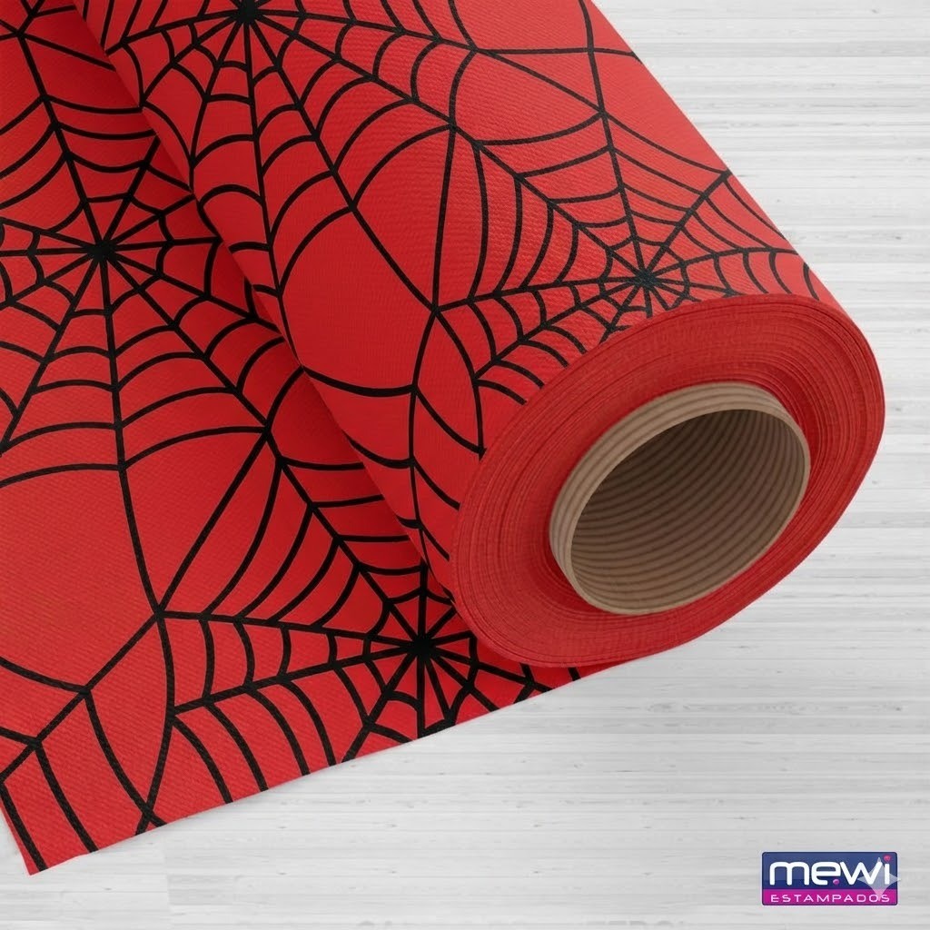 TNT Estampado Homem-Aranha Teia de Aranha Halloween - 1,00m / 3,00m