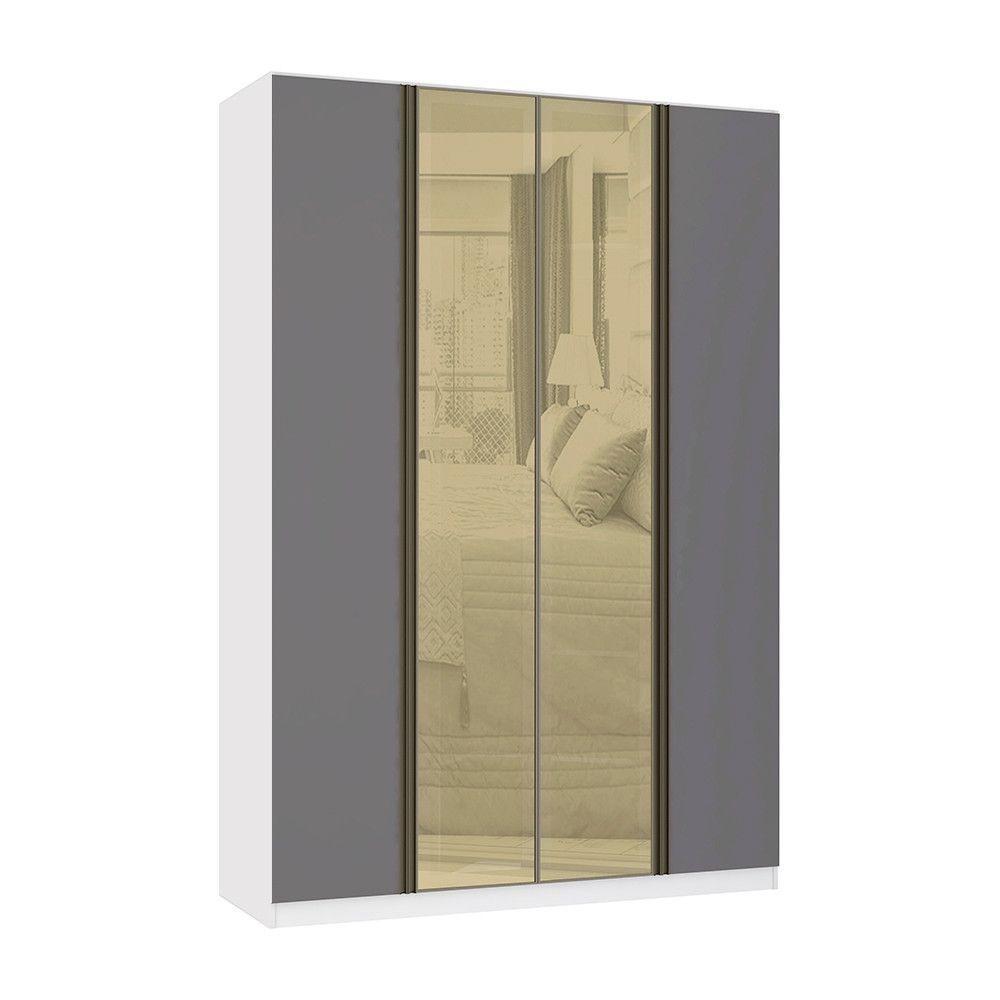 Guarda Roupa Guarda Roupa Prime Luciane 4 Portas 3 Gavetas Branco MDP