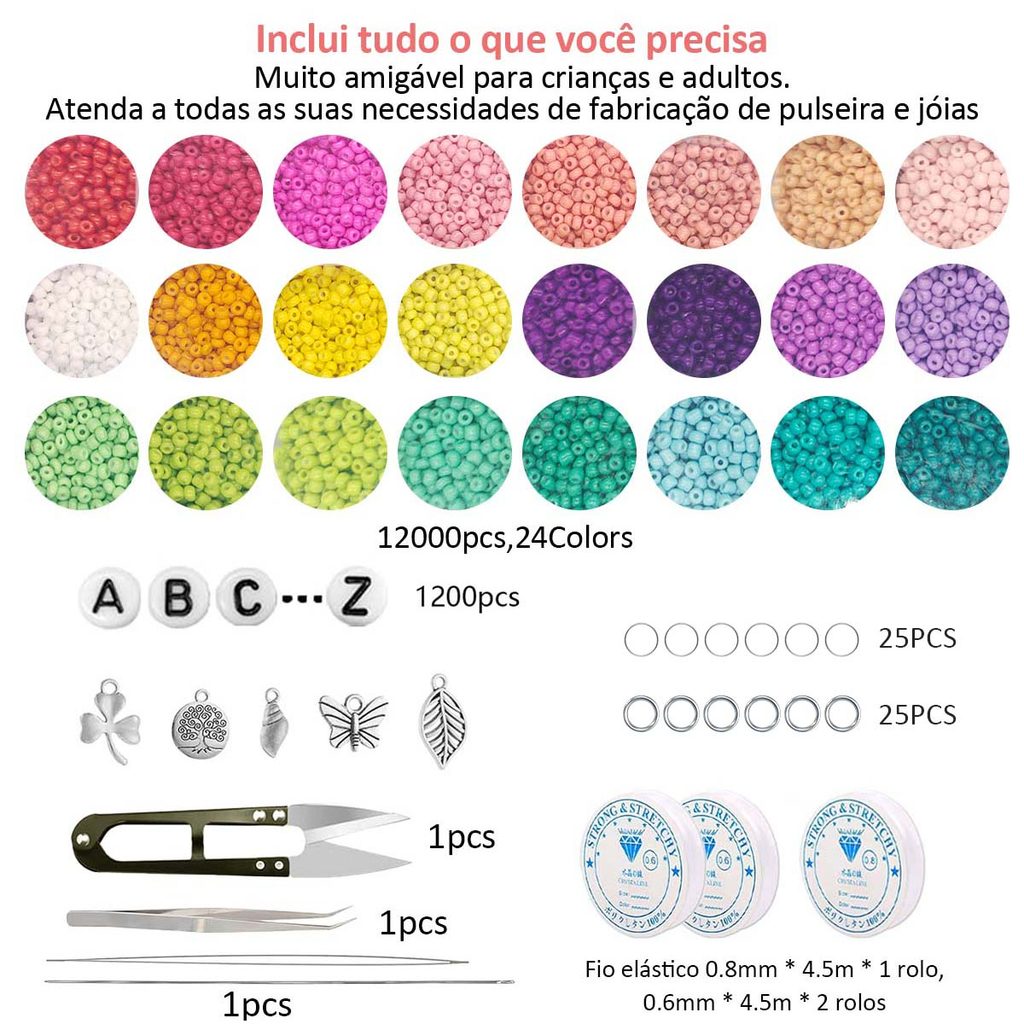 13200 Kits de contas para fazer pulseiras, colares e outras joias — imagem 2 de 2