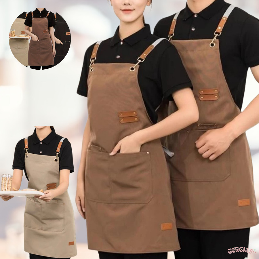Avental Unissex Cozinha Profissional Dois Bolsos Frontal Ajustável WL-2628