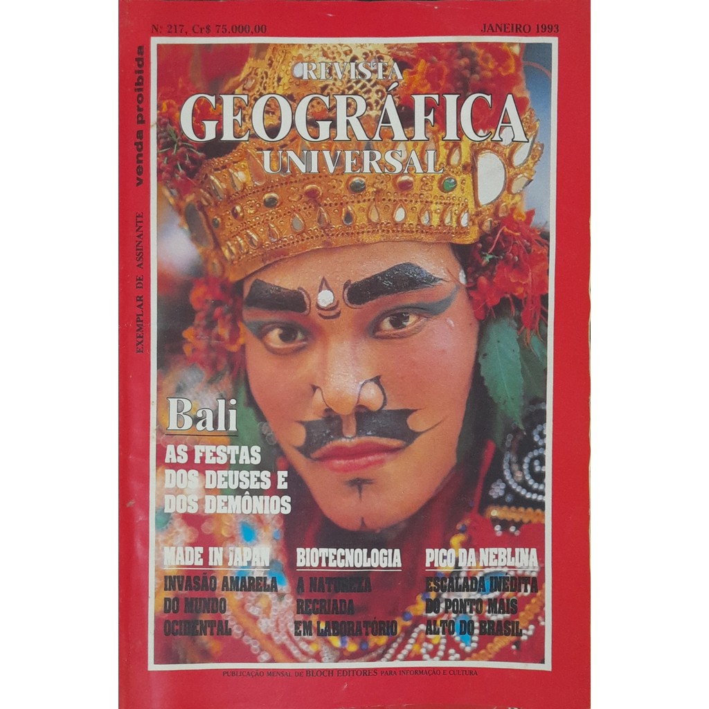 Revista Geográfica Universal nº 217 Janeiro 1993 de Bloch 7999386