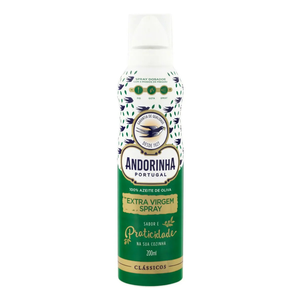 Azeite de Oliva Extra Virgem Spray Português Andorinha Clássicos Frasco 200ml