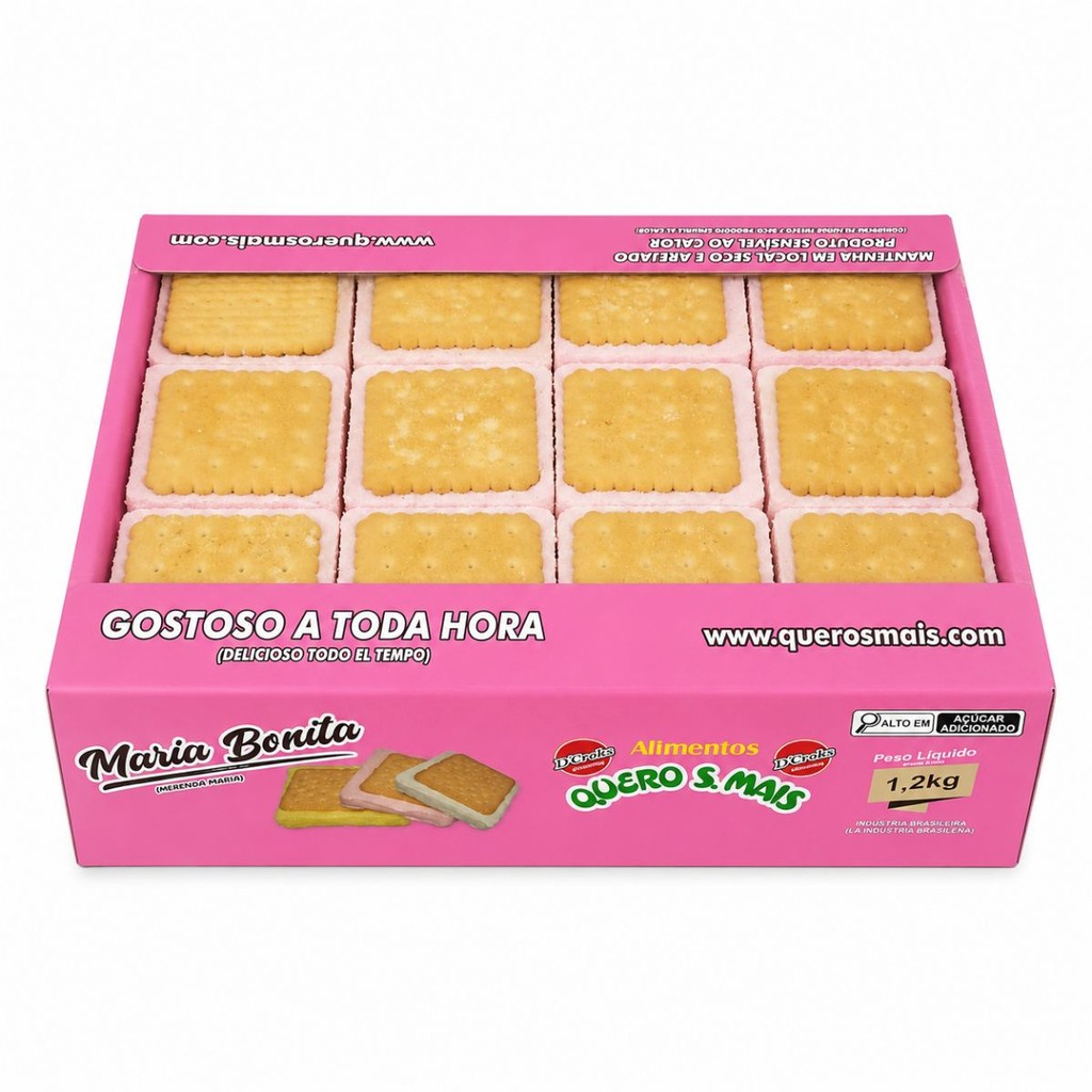 Biscoito Maria Bonita Recheado Sortido Para Festas Lanches Doces E Revenda