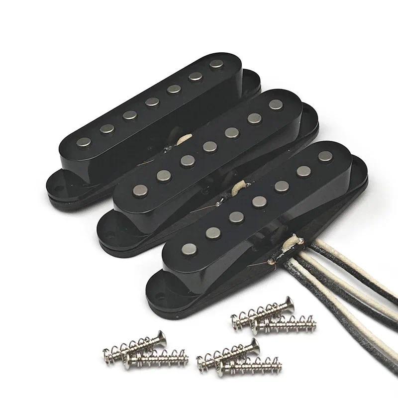 7 Cordas Alnico 5 Espaçamento 61.2MM SSS Conjunto De Captadores De Guitarra De Bobina Única Fio De Pano Vintage Para Est