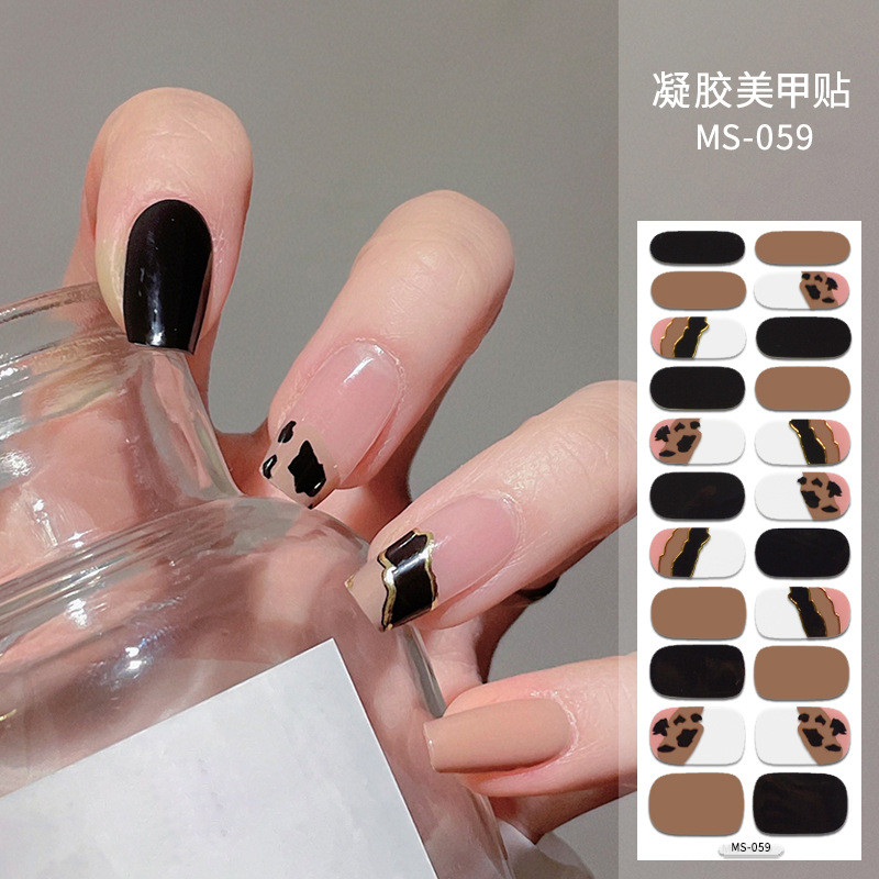 Conjunto de 22 adesivos 3D para unhas, multicoloridos com padrões, cor em degradê, imitação de diamante, película de esm