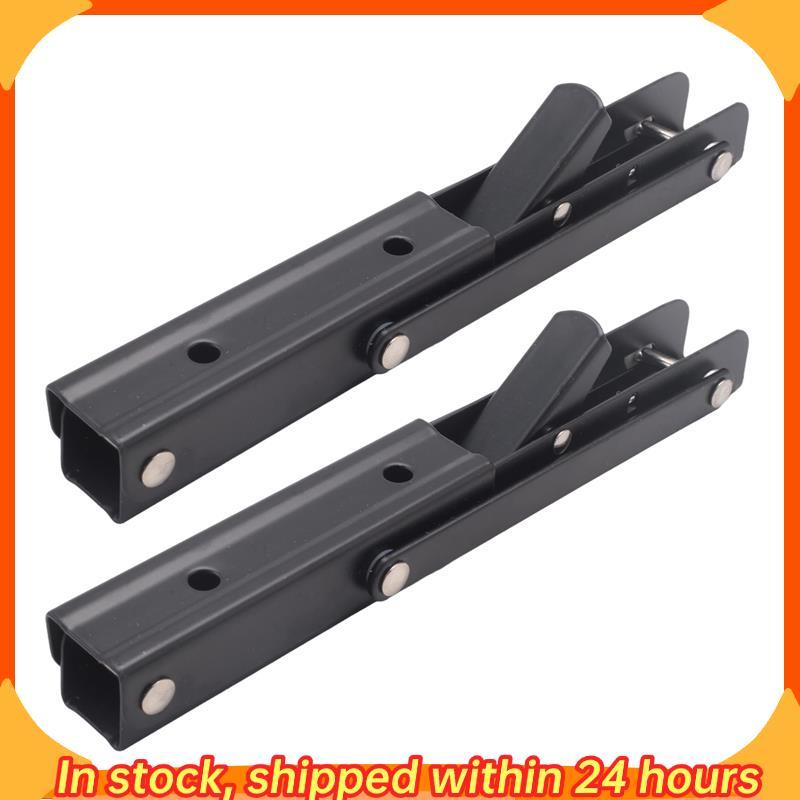 [hobbes1] 2 Peças Campervan Suporte Dobrável Prateleira De Mesa Motorhome Caravana Mini Acabamento Preto Aço Inoxidável
