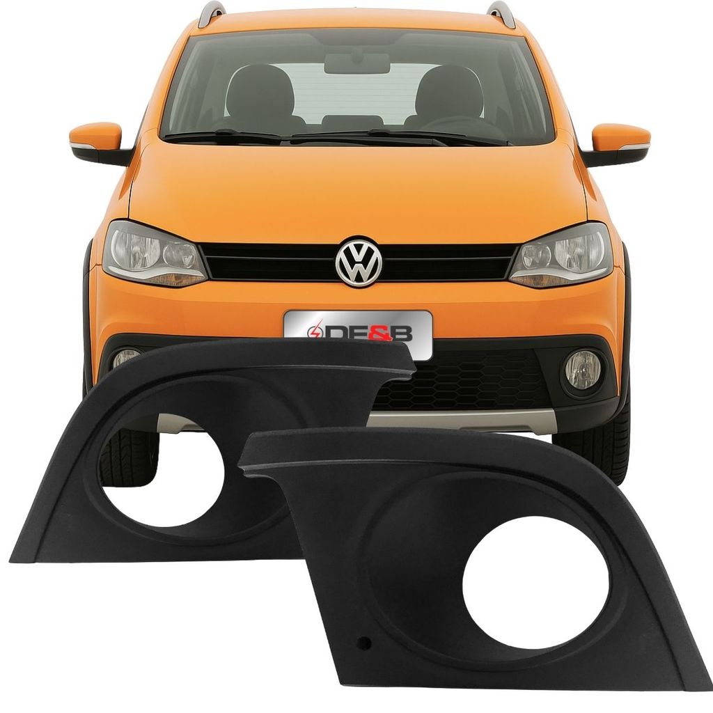 Grade Moldura Farol de Milha Volkswagen CrossFox 2010 a 2014