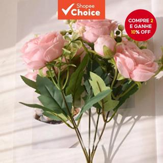 Buquê De Flores De Seda Artificial – Grandes Realistas , Arranjo Falso De 30 Cm Para Casa , Casamentos E Eventos em Oferta na Shopee