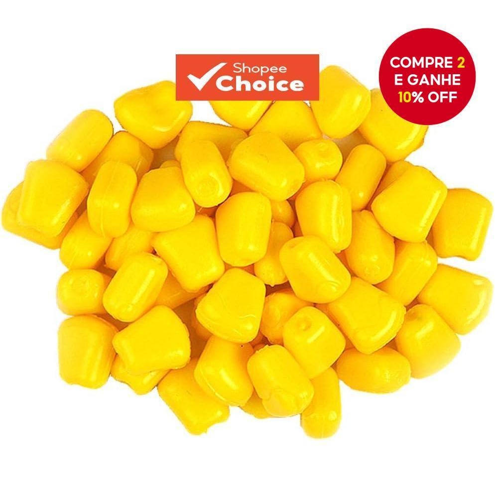 100 Peças Iscas Macias Com Sabor De Milho De Silicone De Pesca De Carpa De Plástico Artificial De Afundamento Lento em Oferta na Shopee