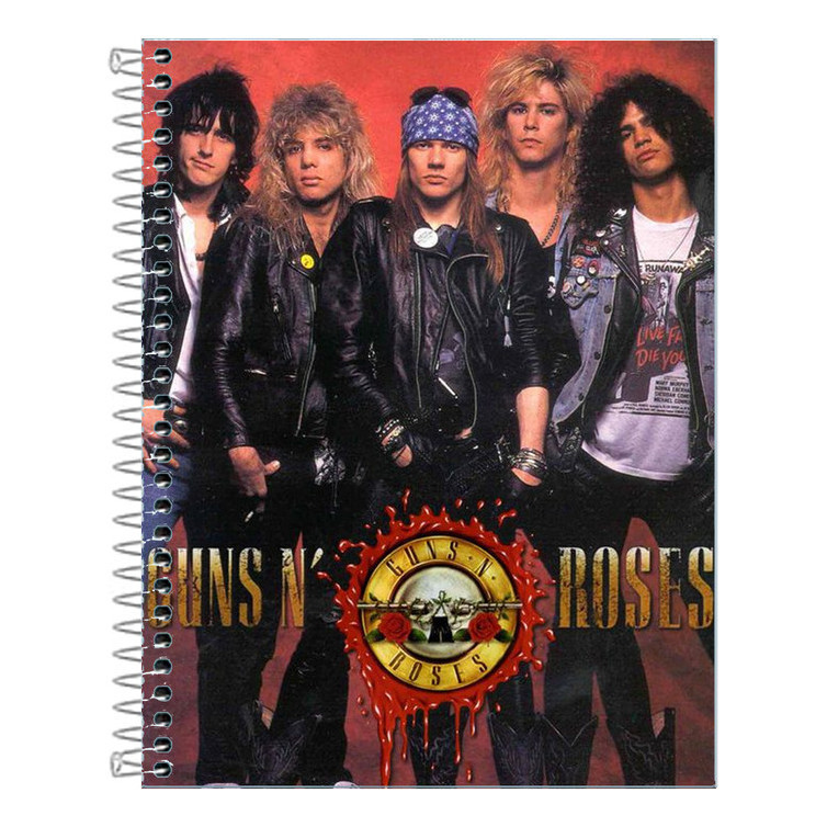 Caderno   Guns N Roses 10 Matérias 160 Folhas