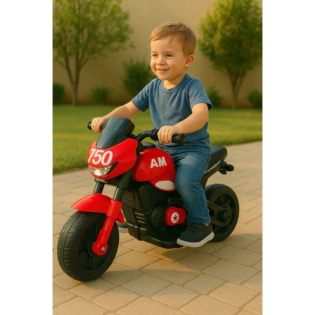 Mini Moto Elétrica Criança Passeio Andador Carrinho Infantil Esportiva Veículo Presente Acelera