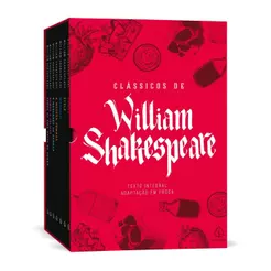 Box com 7 livros dos Clássicos de William Shakespeare