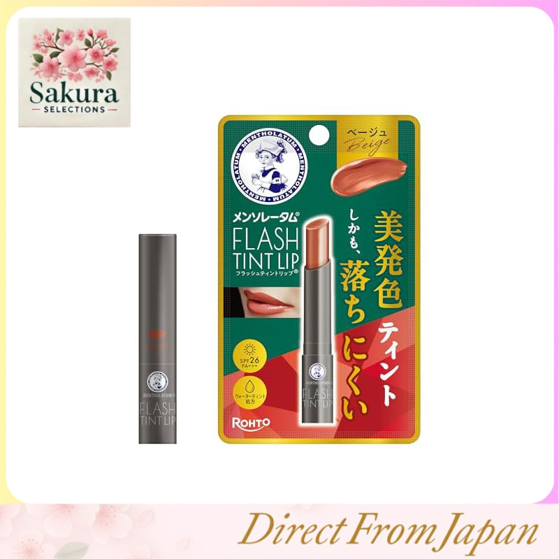 Mentholatum Flash Tint Lip Bege Protetor Labial com Cor Efeito Tint FPS26 PA+++