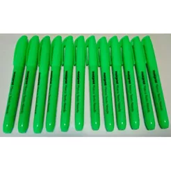 Caneta Marca Texto Verde Fluorescente Profissional Maxprint Tinta Base Agua Atoxica Alta Qualidade Papelaria Organizacao