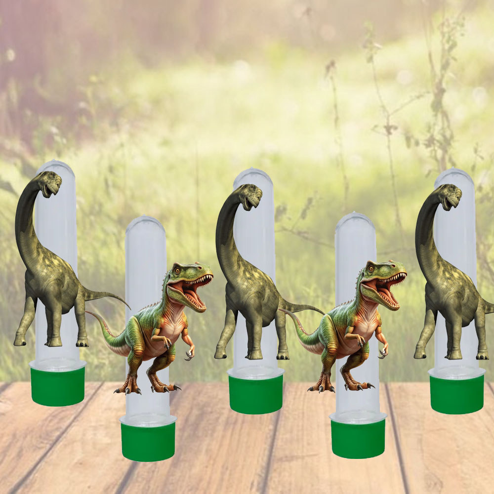 Kit com 10, 20 ou 30 Tubetes Personalizado Para aniversário Dinossauro em Oferta na Shopee
