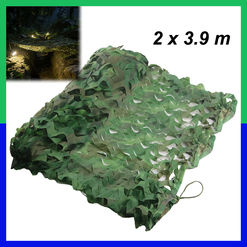 Selva Rede de camuflagem,para decoração pátio,guarda-sol,acampamento,fazenda,abrigo de carro ocultação,2 x 3,9 m