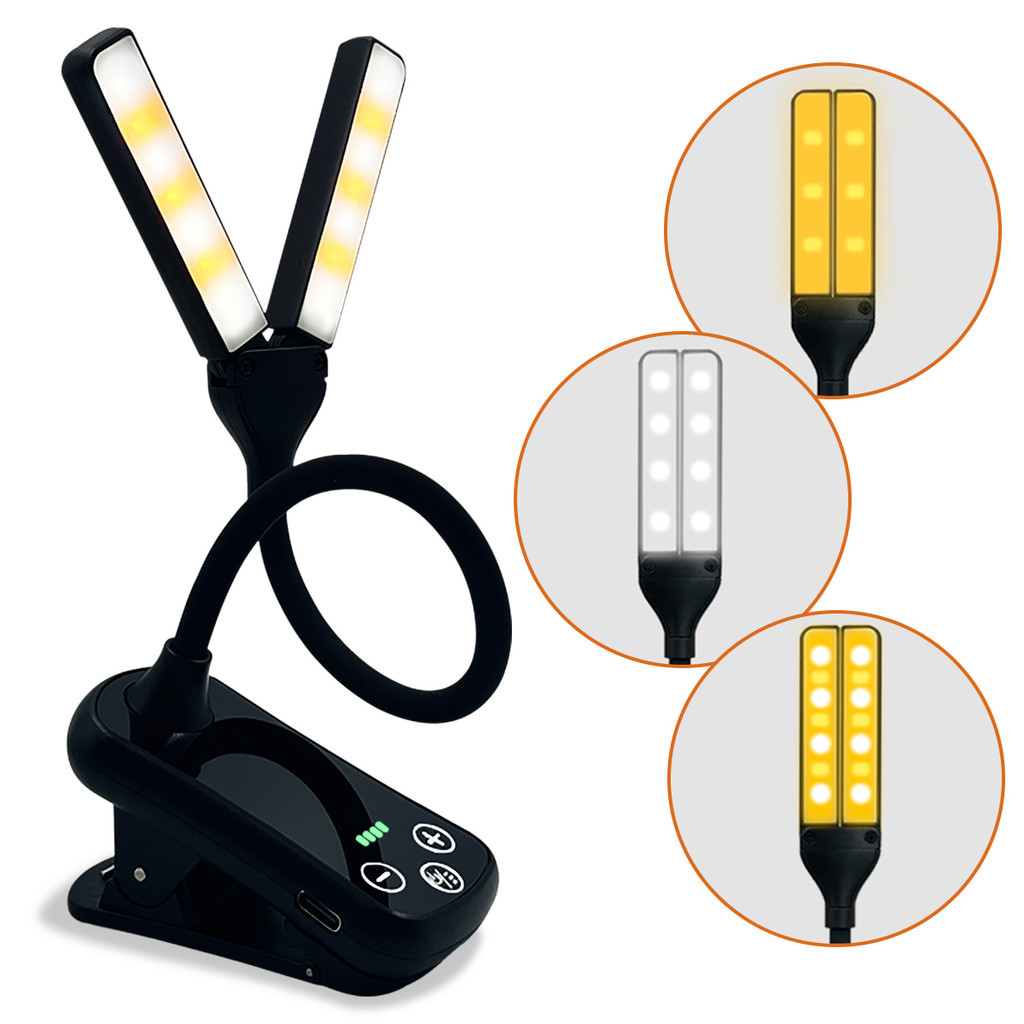 Luz De Leitura Recarregável Luminaria Led De Livro Com Clipe em Oferta na Shopee